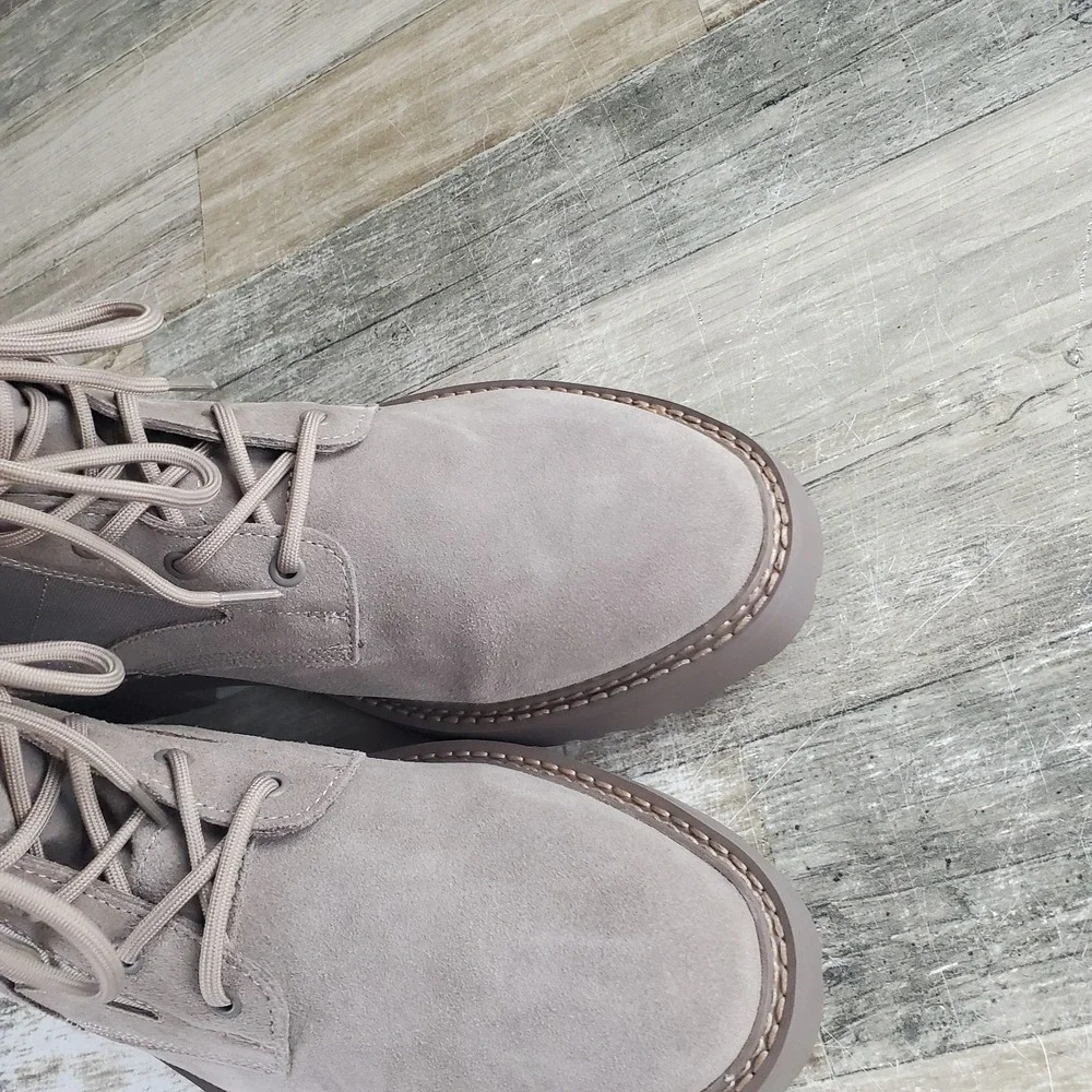 Saint Morta‎ Legion Mens Boots Sz 10 Taupe Suede Comfort Lace Up Back Zip
